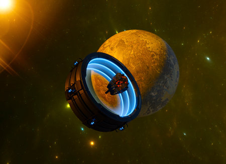 Interstellar travel and dimensional portals, spaceships exploring new planets and space-time...