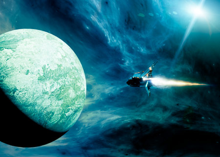 Futuristic fantasy world, new planets and civilizations, conquests in space. Alien infrastructure...