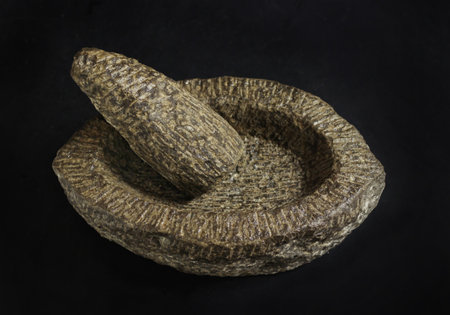 Traditional Indian stone pestle or grinder, used in olden and modern times also.の写真素材