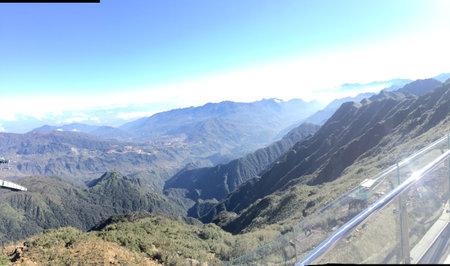 Mountain landscape in Viet Nam, Phanxipan peakの写真素材
