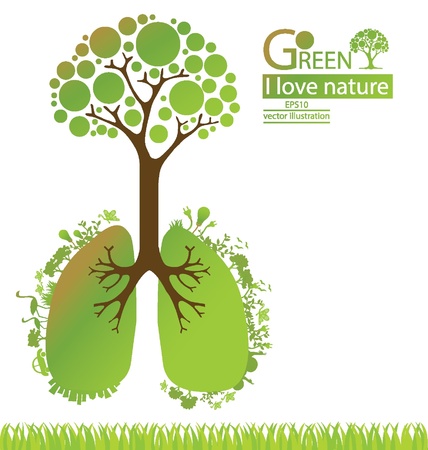 Go green  Save world  vector illustration のイラスト素材