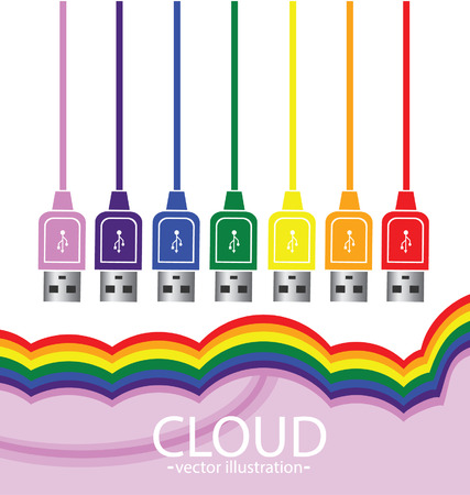 Cloud computing concept  Vector illustration のイラスト素材