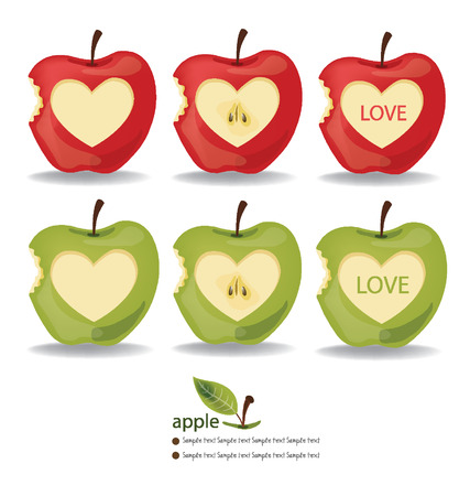 Love Apple vector illustrationのイラスト素材