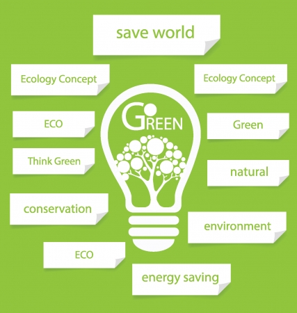 Go green  Design Template  Diagram vector illustration のイラスト素材
