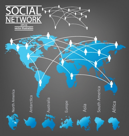 Africa  Asia  Australia  Europe  North America  South America  Modern globe Illustration のイラスト素材