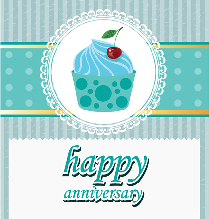 Card,  Template design,  Vintage,  Cake vector illustrationのイラスト素材
