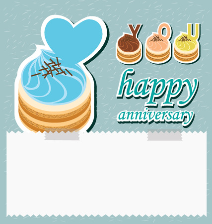 Card,  Template design, Cake vector illustrationのイラスト素材