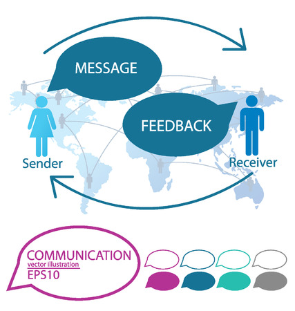 communication concept,  connection  vector Illustration のイラスト素材