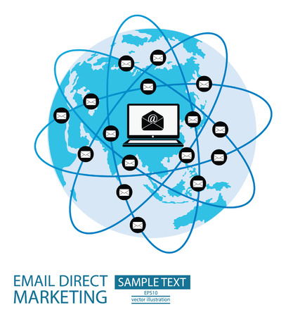 email direct marketing, communication concept vector Illustration のイラスト素材