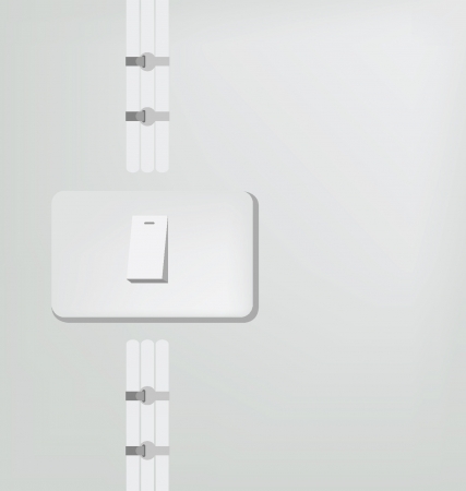 ON and OFF positions,  Empty wall,  switch vector illustration のイラスト素材