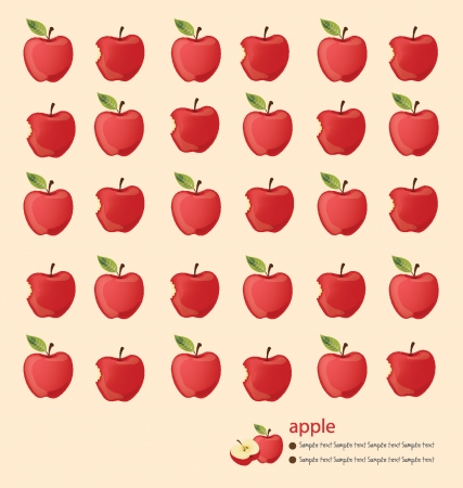 pattern of red appleのイラスト素材