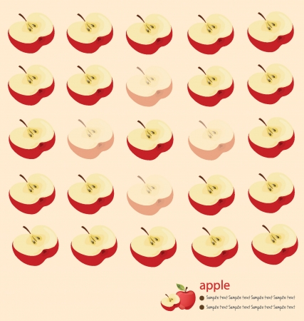 pattern of red appleのイラスト素材