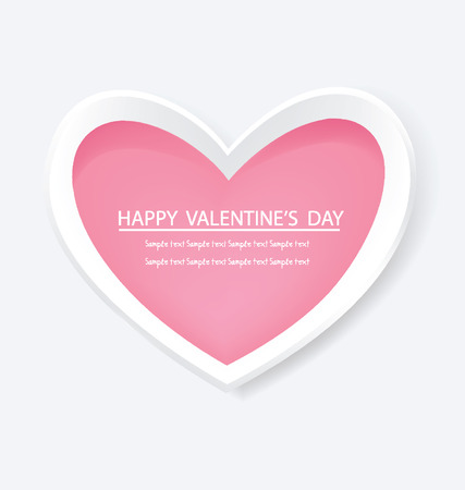 Pink heart,  Valentines Day vector illustration のイラスト素材