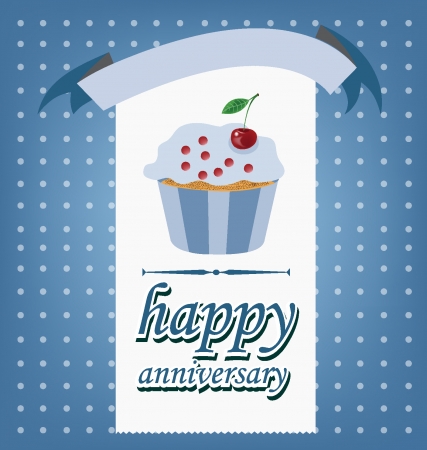 Card Template design, Cake vector illustrationのイラスト素材