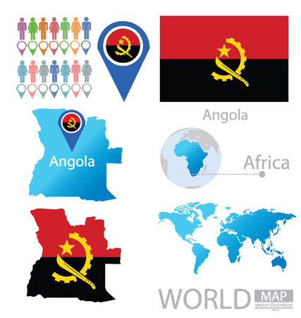 Angola vector Illustration のイラスト素材