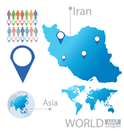 Iran vector Illustrationのイラスト素材