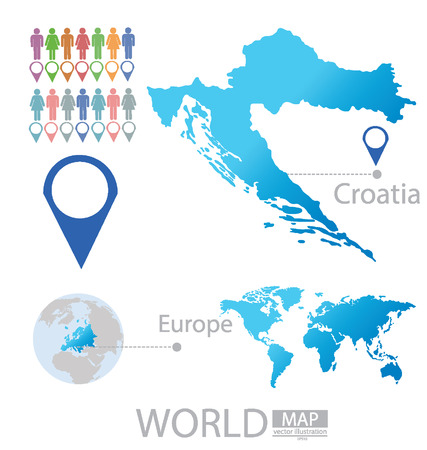 Republic of Croatia vector Illustrationのイラスト素材