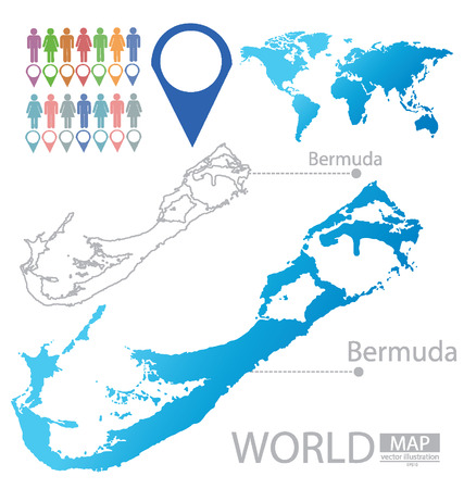 Bermuda vector Illustrationのイラスト素材