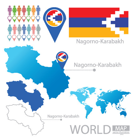 Nagorno-Karabakh Republic vector Illustrationのイラスト素材