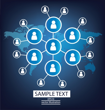 communication concept, connection vector Illustrationのイラスト素材