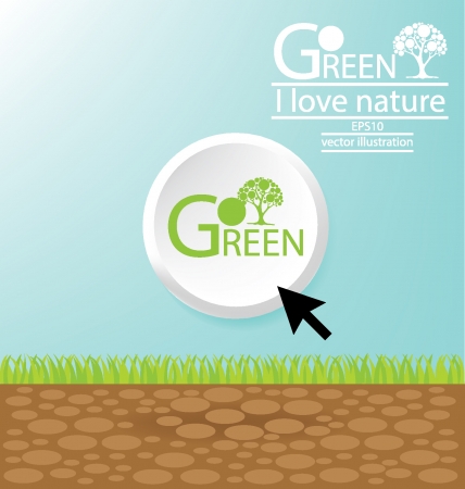 Go green, Save world vector illustrationのイラスト素材