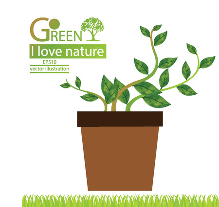 Go green, Save world vector illustrationのイラスト素材