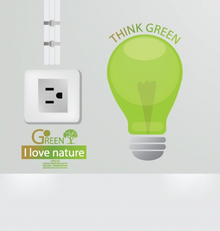 Go green, Save world vector illustrationのイラスト素材
