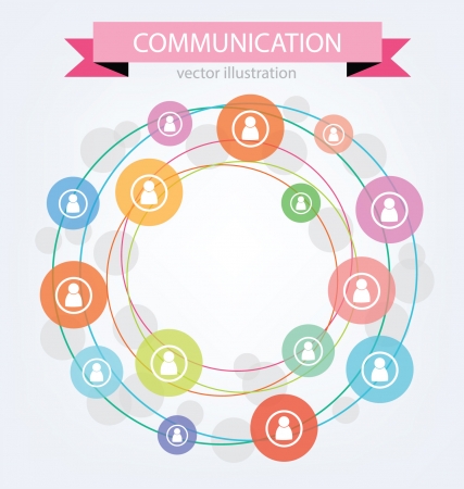 communication concept, connection vector Illustrationのイラスト素材