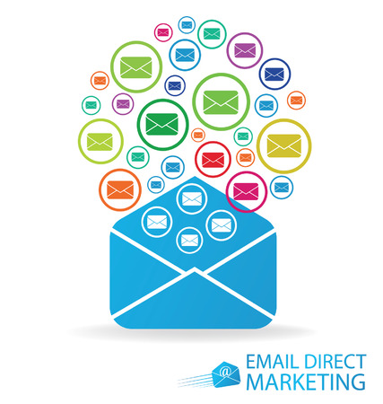email direct marketing, Communication concept vector Illustrationのイラスト素材