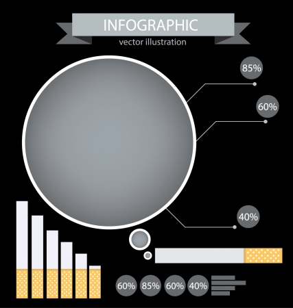 cigarette infographic vector Illustrationのイラスト素材