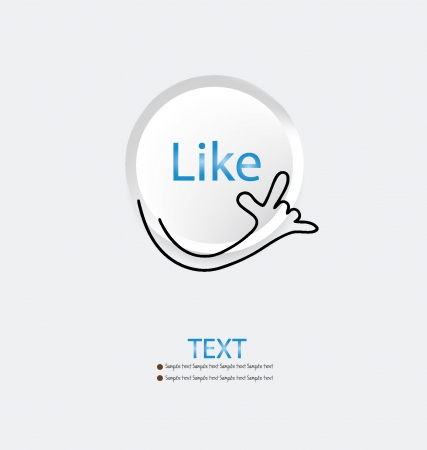 Like button vector illustrationのイラスト素材
