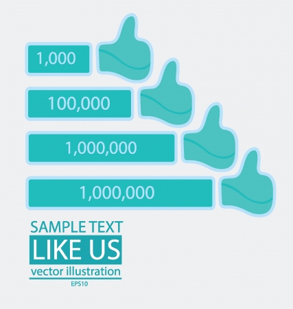 Like vector illustrationのイラスト素材