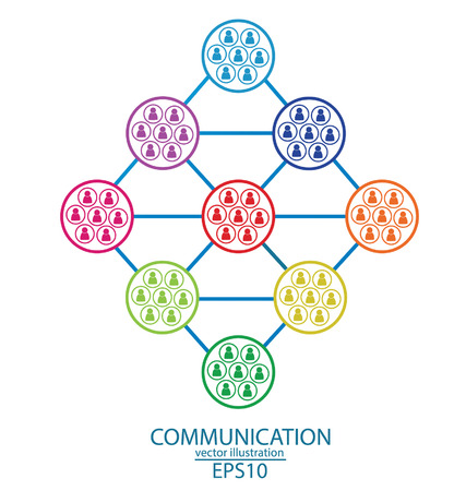communication concept, connection vector Illustrationのイラスト素材