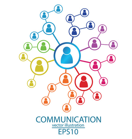 communication concept, connection vector Illustrationのイラスト素材