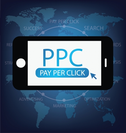 Pay per click concept vector Illustrationのイラスト素材