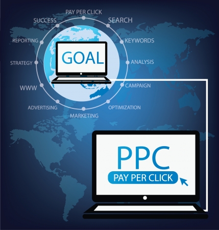 Pay per click concept vector Illustrationのイラスト素材