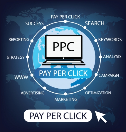 Pay per click concept vector Illustrationのイラスト素材