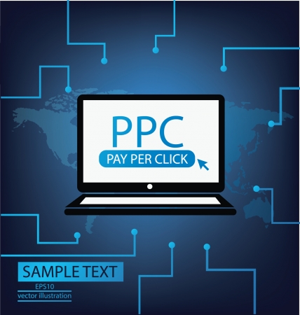 Pay per click concept vector Illustrationのイラスト素材