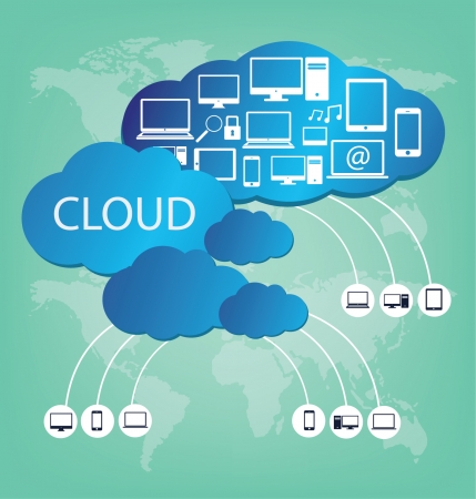 Cloud computing concept vector illustrationのイラスト素材