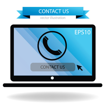 contact us vector Illustrationのイラスト素材