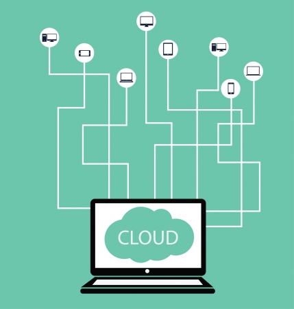 Cloud computing concept illustrationのイラスト素材