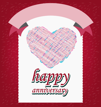 Happy  anniversary, Valentine s day, Love concept illustrationのイラスト素材