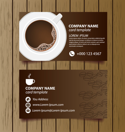 business card coffee template vector illustrationのイラスト素材