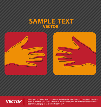 Hands vector illustrationのイラスト素材
