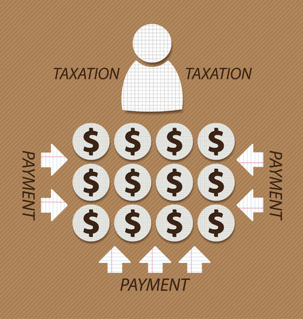 tax or taxes concept vector illustrationのイラスト素材