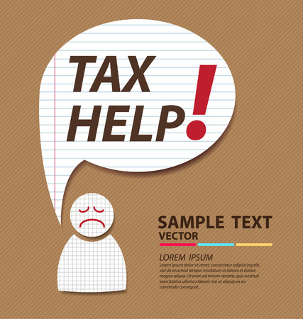 Tax help  tax or taxes concept vector illustrationのイラスト素材