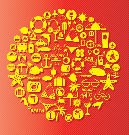 Summer vector illustrationのイラスト素材