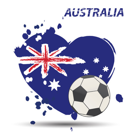 Watercolor in Australia flag conceptのイラスト素材