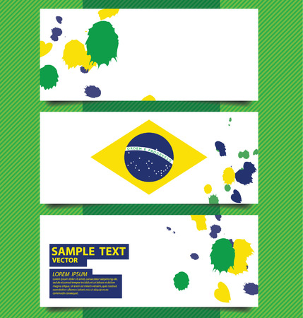 banner design  Brazil flag concept  vector illustration のイラスト素材