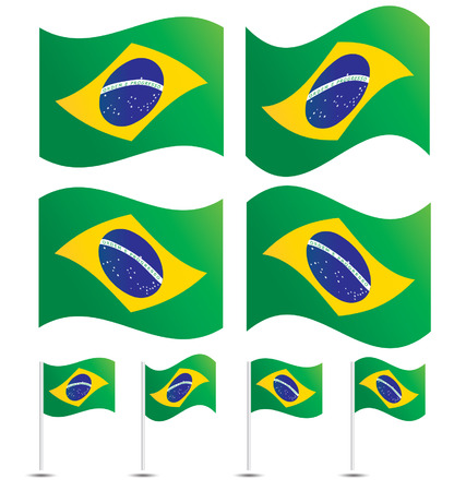 Brazil flag vectorのイラスト素材
